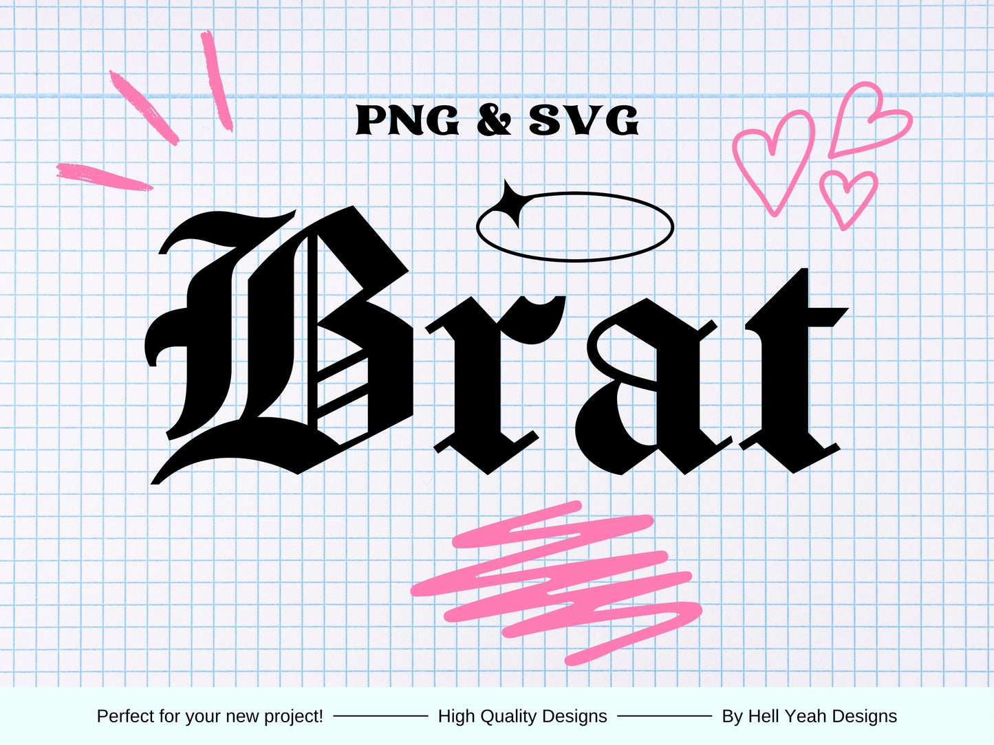 Y2K Brat Typography SVG