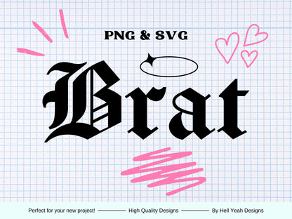 Y2K Brat Typography SVG