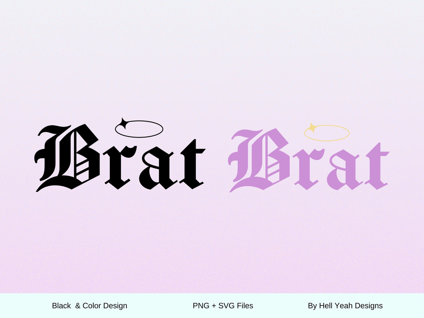 Y2K Brat Typography SVG