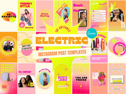 Freebie Friday Electric Instagram Story Templates