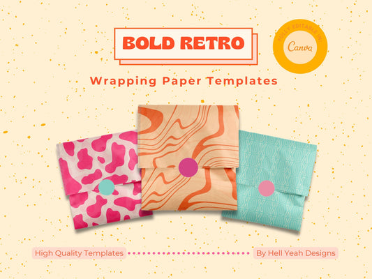 Bold Retro Wrapping Paper Templates