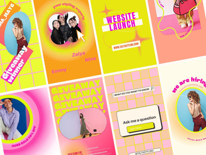 Freebie Friday Electric Instagram Story Templates