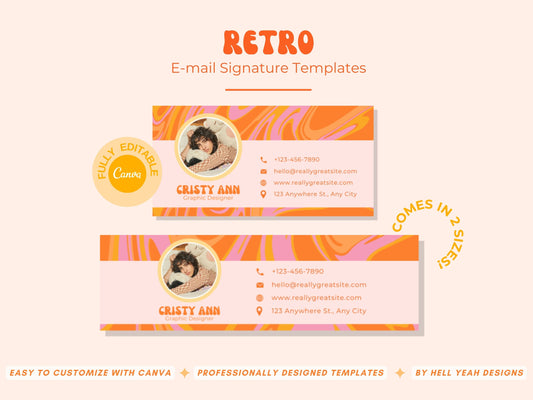 Retro Groovy E-mail Signature Templates