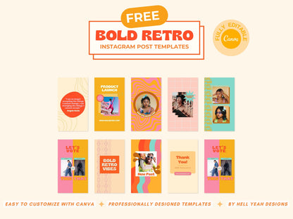 Freebie Bold Instagram Post Templates