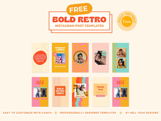 Freebie Bold Instagram Post Templates