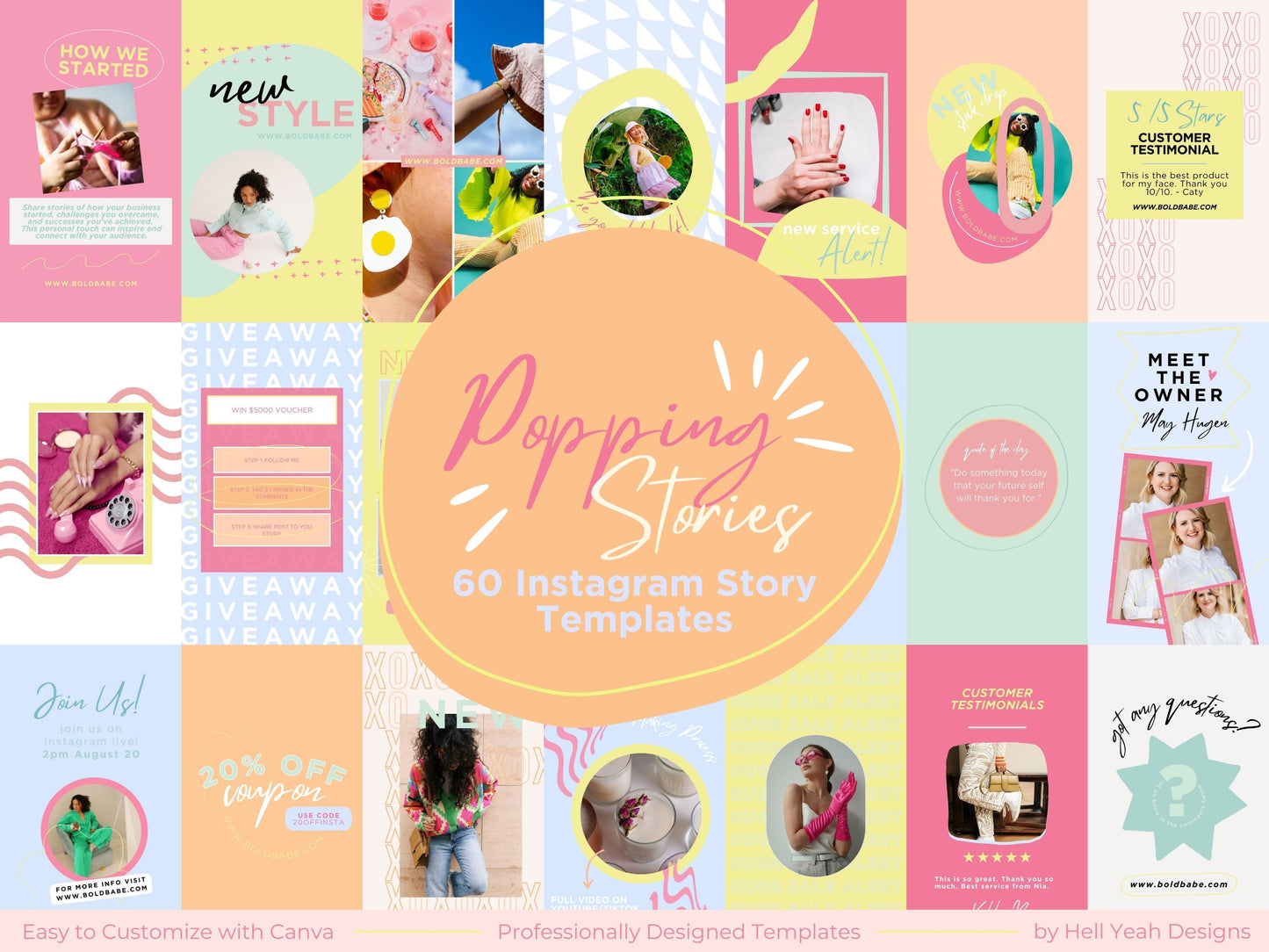 Popping stories Instagram Templates