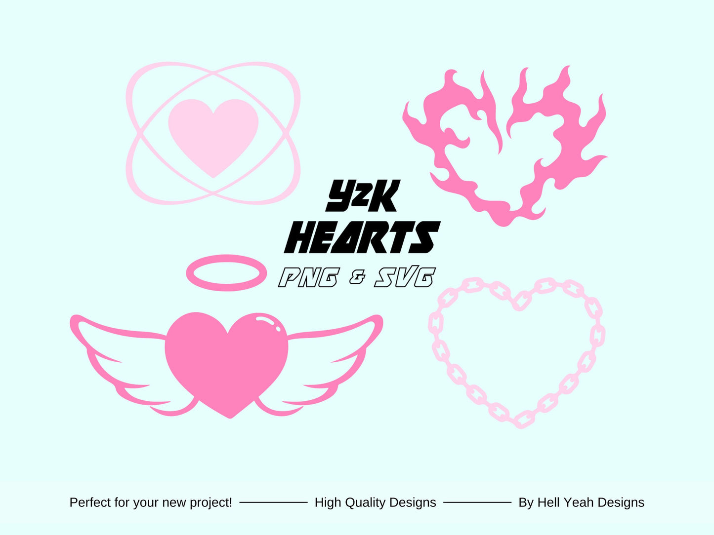 Y2K Hearts SVG