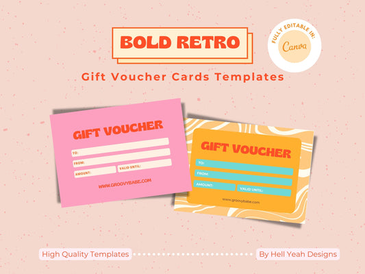 Retro Gift Voucher Templates