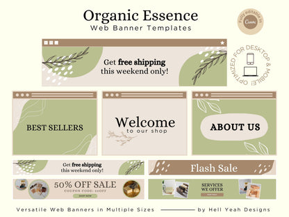 Organic Web Banner Templates