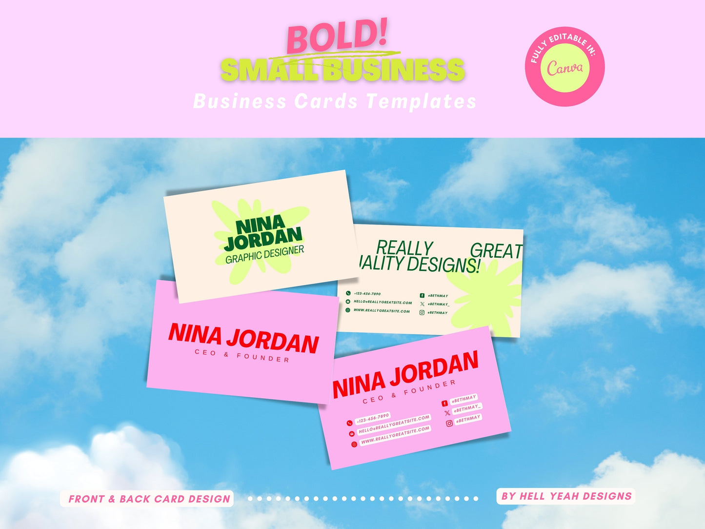 Bold Business Cards Templates