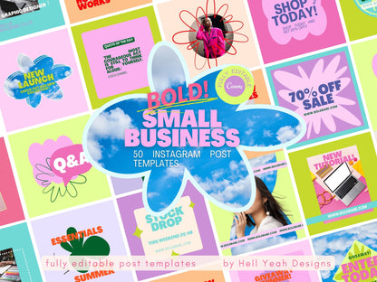 Bold Small Business Instagram Post Templates