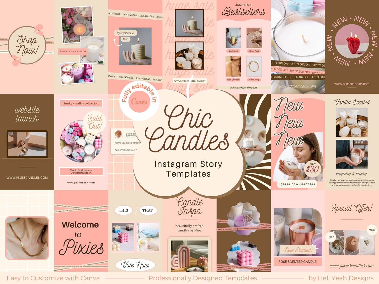 Chic Candles Instagram Story Templates