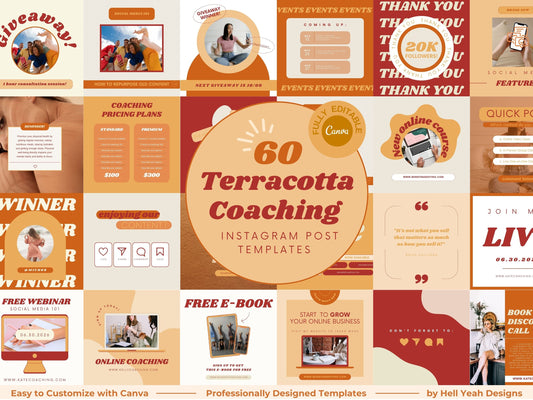 Terracotta Coaching Instagram Post Templates