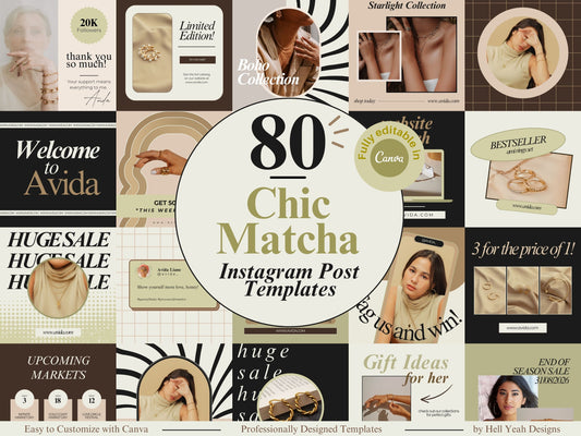 80 Chic Matcha Instagram Post Templates