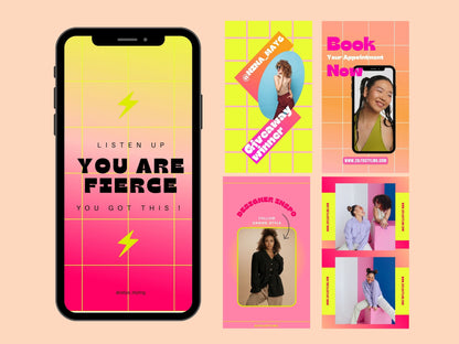 Freebie Friday Electric Instagram Story Templates