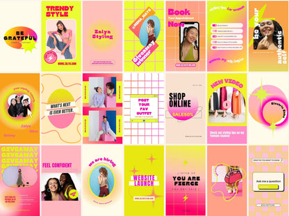 Freebie Friday Electric Instagram Story Templates