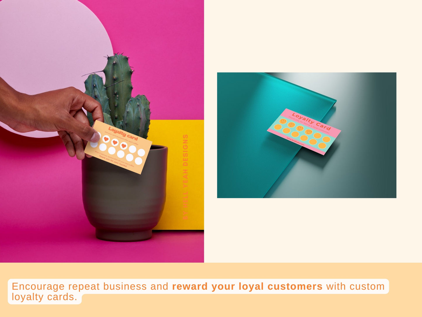 Bold Retro Loyalty Card Templates