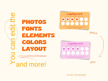 Bold Retro Loyalty Card Templates