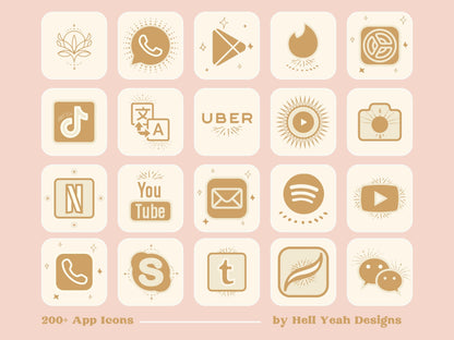 Boho App Icons Bundle