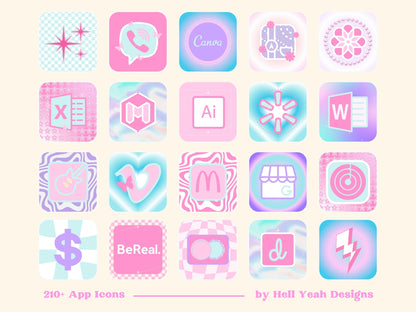 Cute Y2K App Icons Pack