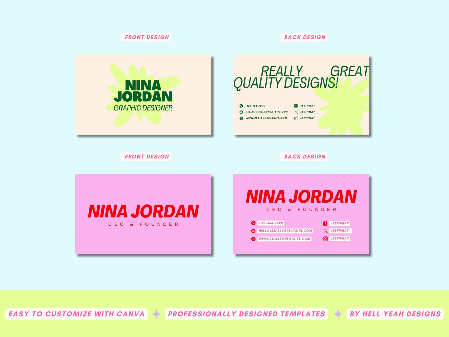 Bold Business Cards Templates