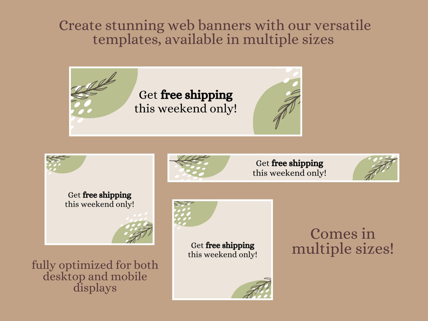 Organic Web Banner Templates