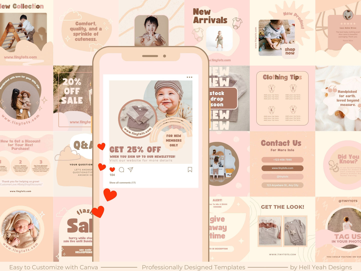 Little Baby Soft Neutrals Instagram Post Templates