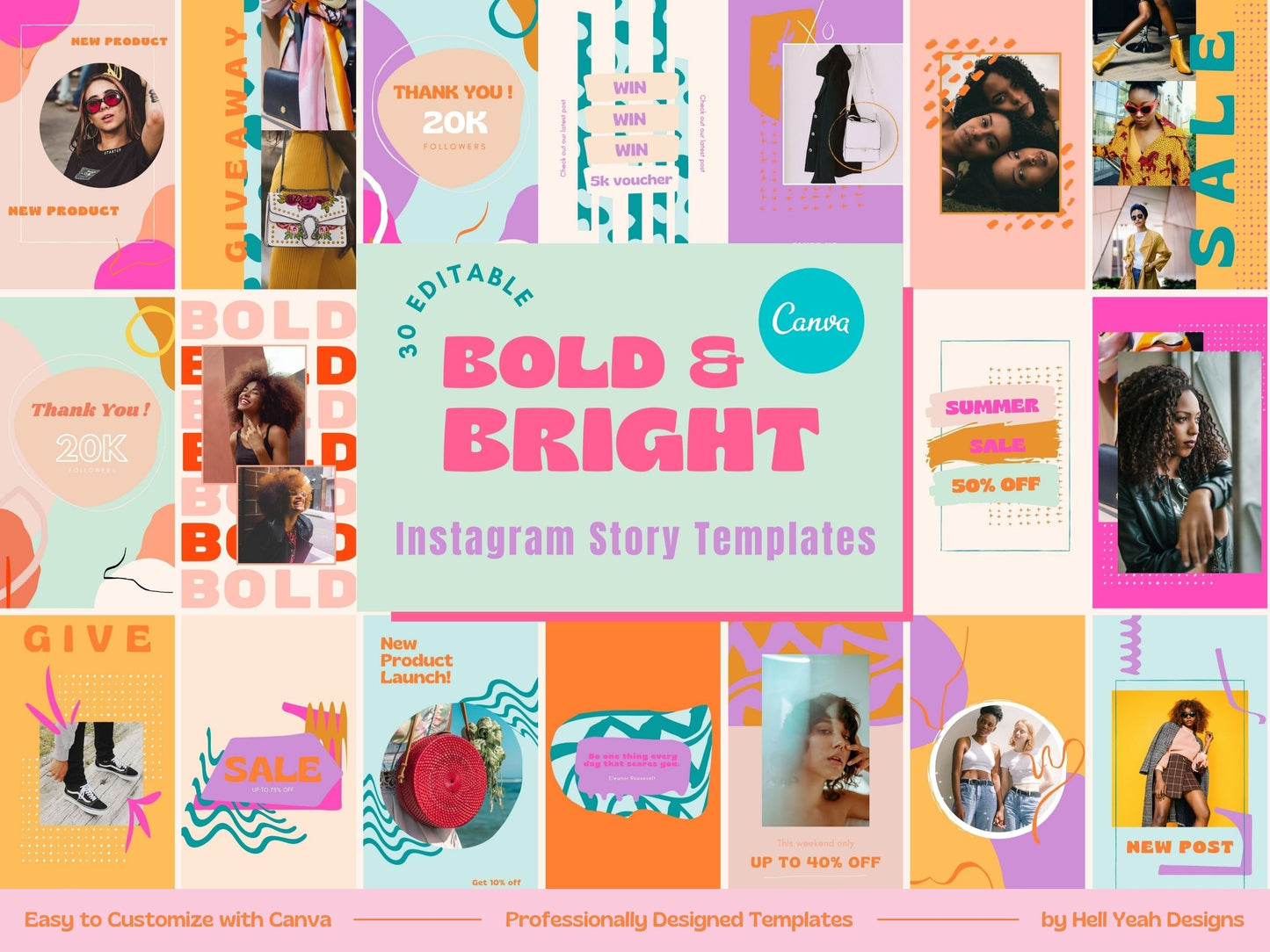 Bold n Bright Instagram Story Templates