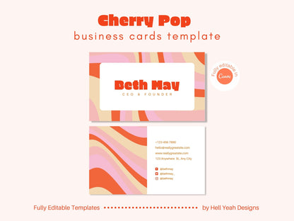 Cherry Pop Business Card Templates