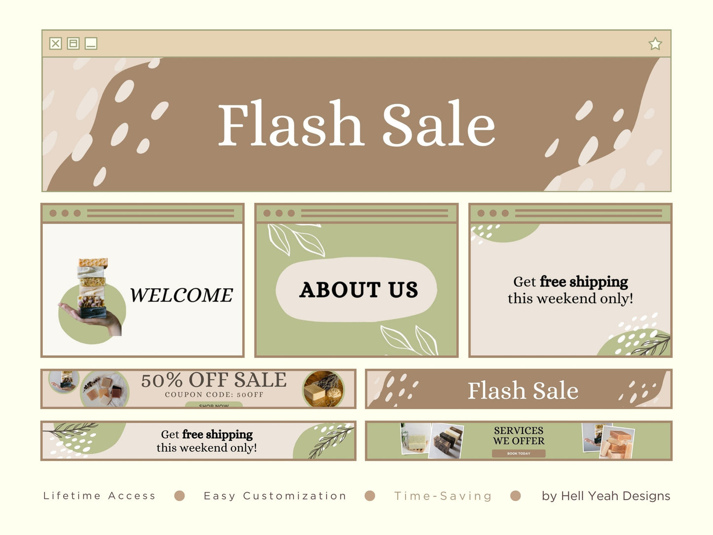 Organic Web Banner Templates