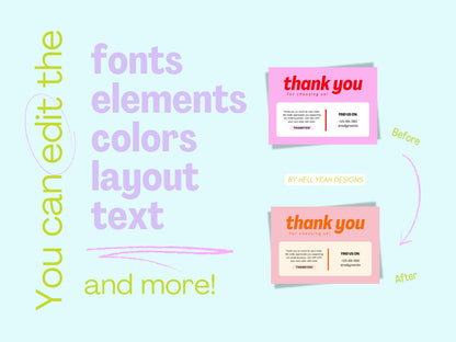 Bold Thank You Cards Template