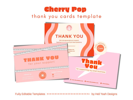 Cherry Pop Thank You Cards