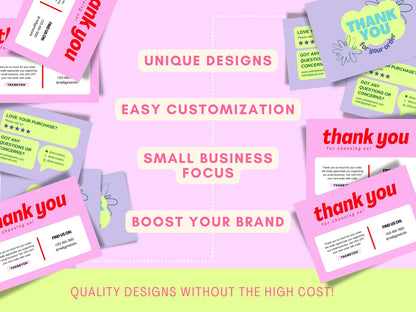 Bold Thank You Cards Template