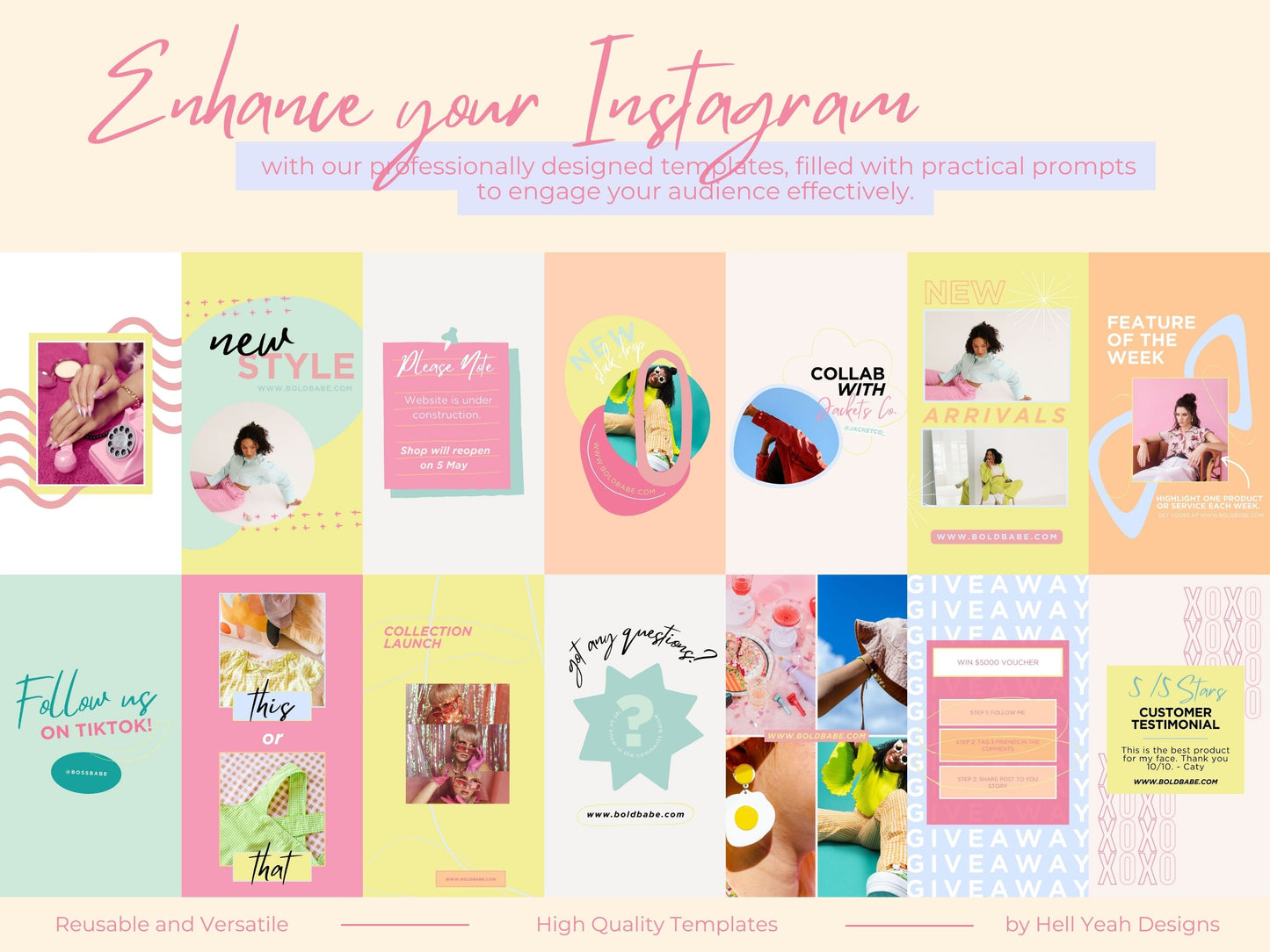 Popping stories Instagram Templates