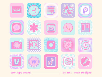 Cute Y2K App Icons Pack