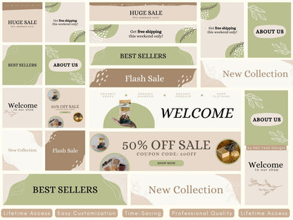 Organic Web Banner Templates