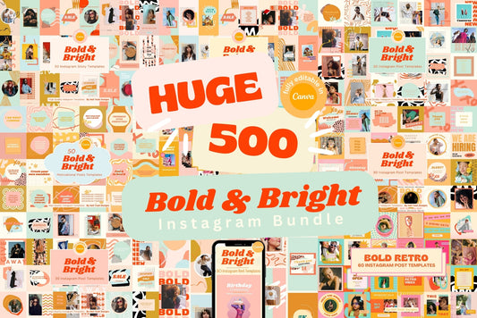 500 Bold & Bright Instagram Bundle