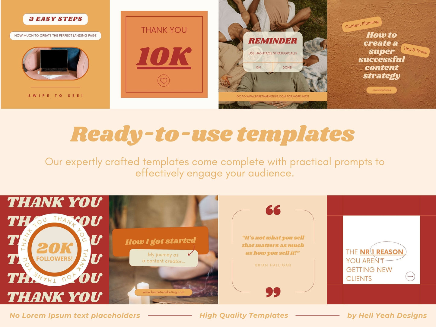 Terracotta Coaching Instagram Post Templates