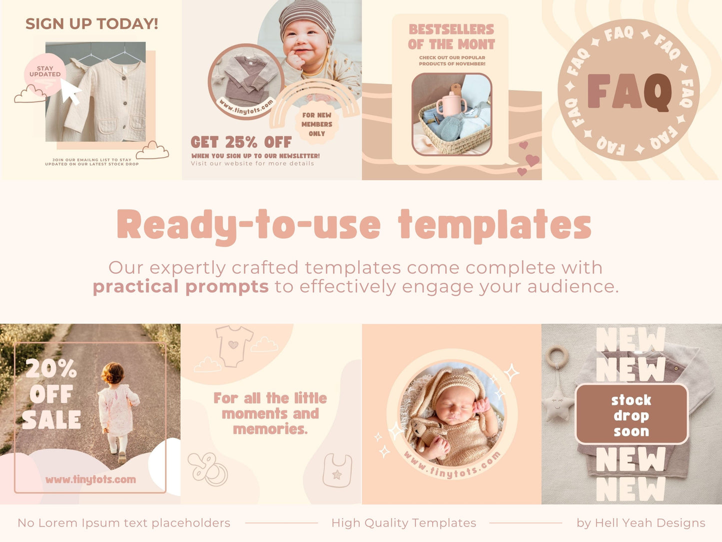 Little Baby Soft Neutrals Instagram Post Templates