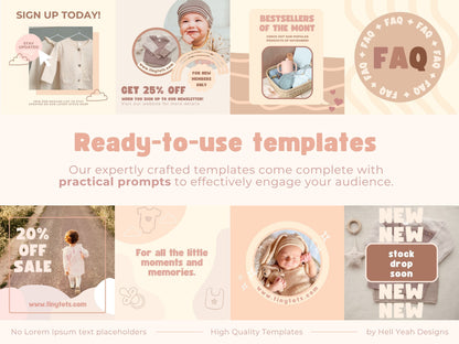 Little Baby Soft Neutrals Instagram Post Templates