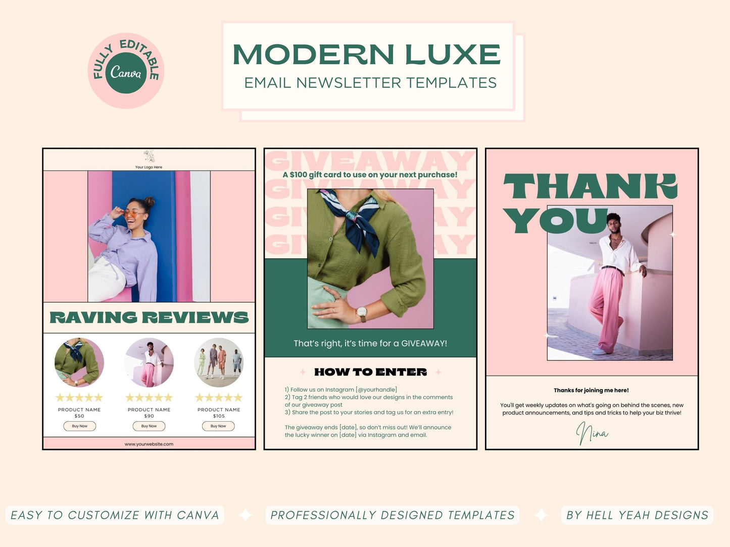 Modern Luxe Email Newsletter Templates