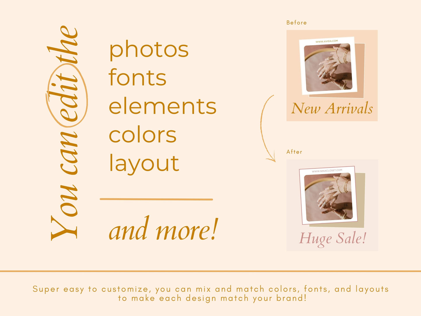 80 Ethereal Gold Instagram Post Templates