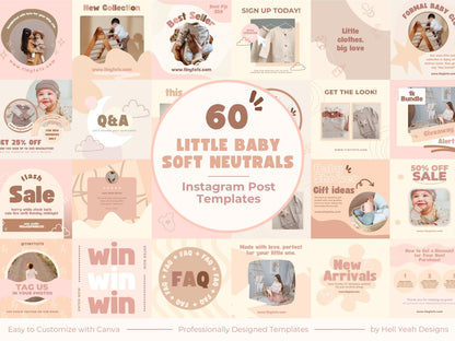 Little Baby Soft Neutrals Instagram Post Templates