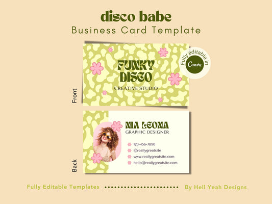 Disco Babe Business Card Template