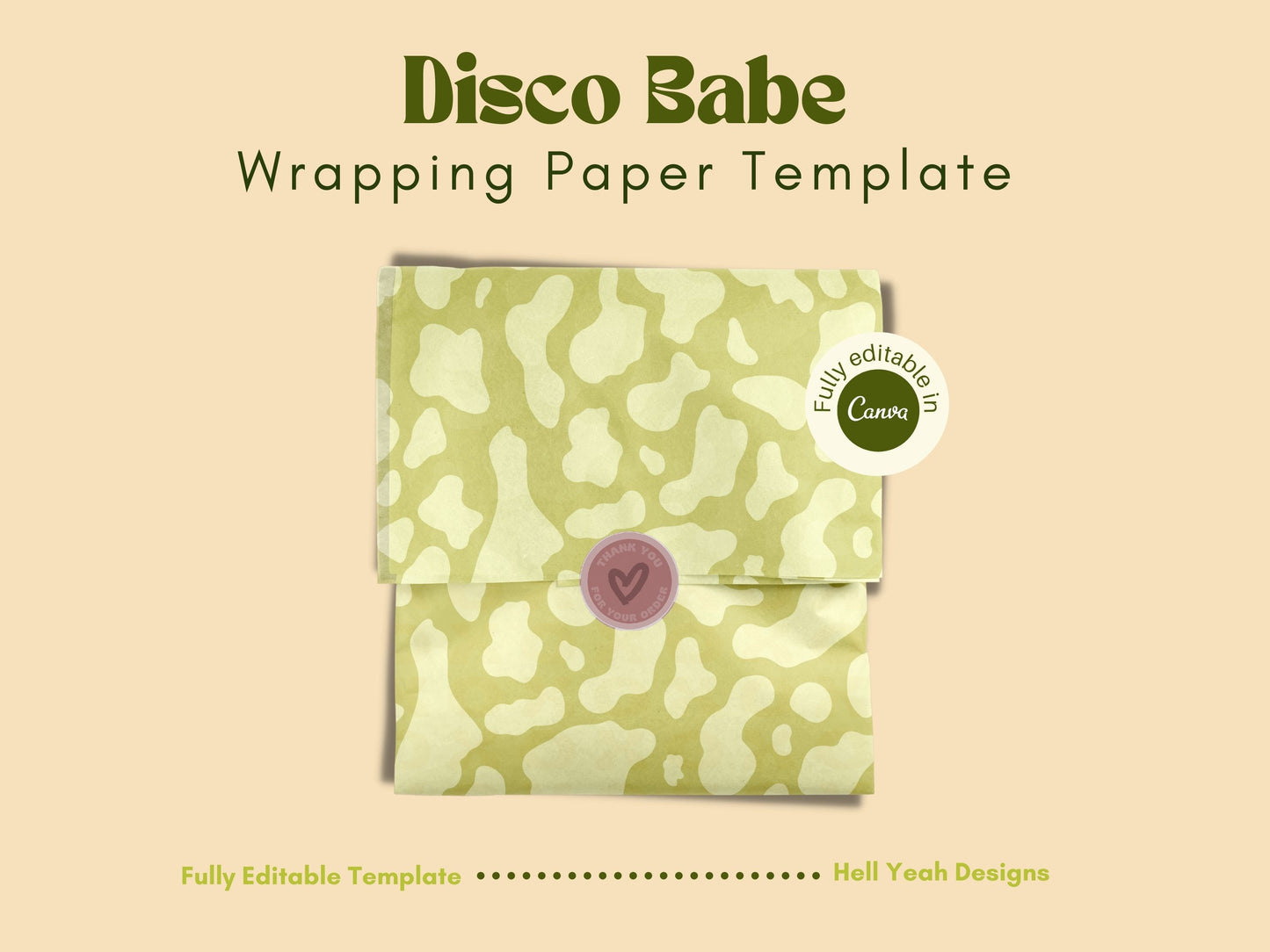 Disco Wrapping Paper Templates