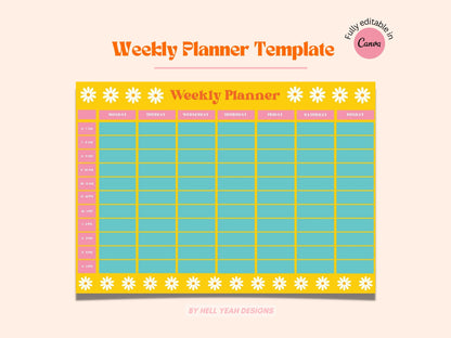 Freebie Friday - Retro Weekly Planner