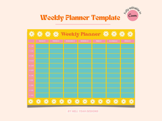 Freebie Friday - Retro Weekly Planner