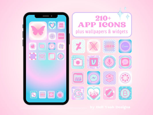 Cute Y2K App Icons Pack