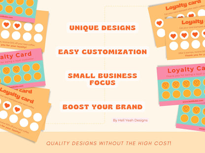 Bold Retro Loyalty Card Templates